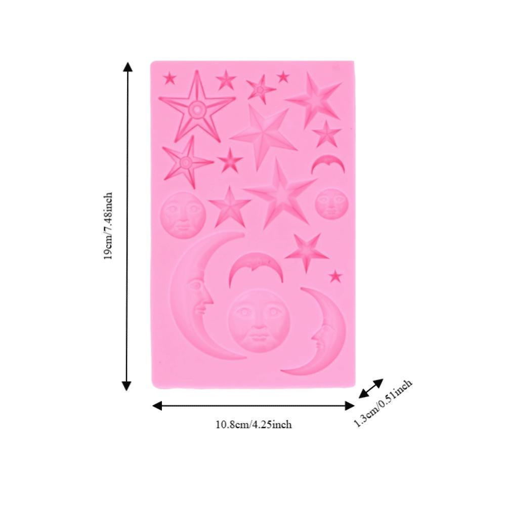 Silicone Silicone Fondant Mold Non Stick Moon Star Mold Sugarcraft Mold  Chocolate Candy