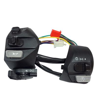 Low/High Beam Switch Electric Start Switch Handlebar Switch Assembly Motorcycle Modification Anti-corrosion Cable 150mm