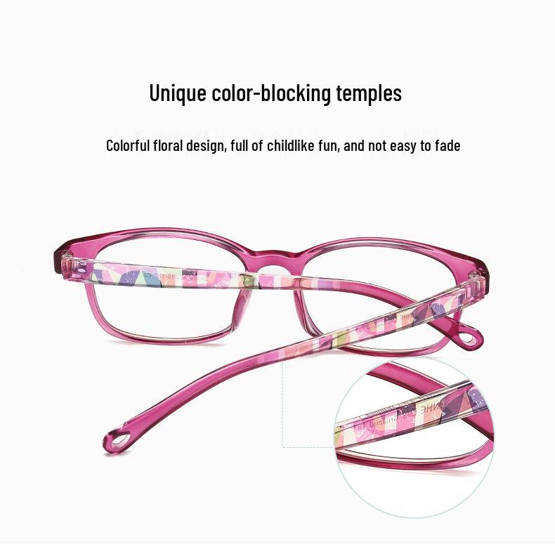 Asha Lu Kids’ Ultra-Light Anti-Blue Light TR90 Glasses Frame for Prescription Lenses
