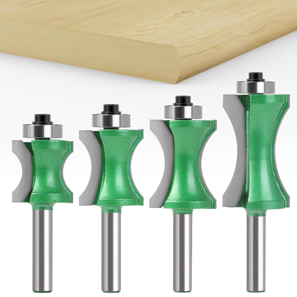 4-Piece Set of 8-handle Arc Cutter Woodworking Milling Cutter Flat Bottom Arc Cutter Arc Cutter Arc Cutter Woodworking Milling Cutter Slotting Cutter