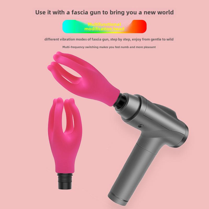 Modified Fascia Gun Head: Silicone Hand-Grasping Massager for Girls, Multi-Functional and Fun.