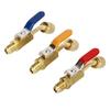 6PCS Refrigerant Angled Compact Ball Valve Fit for R410A R134A R12 R22 R502 AC HVAC Refrigeration Charging Hoses