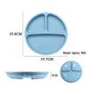 Children's Silicone Smiley Face Divided Meal Plate - Drop-Resistant, Three-Compartment Training Tableware