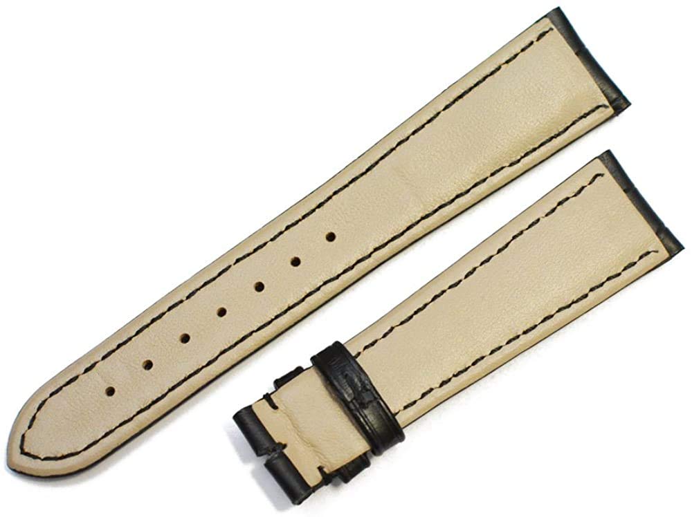 King Breguet Compatible Watch Embossed Crocodile Leather [Import Original] Band, Strap, Black, 21/16mm, Non-Original