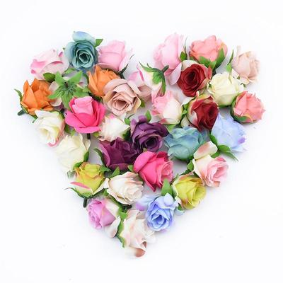 Artificial Silk Rose Flower Heads for DIY Home, Wedding, and Holiday Decorations