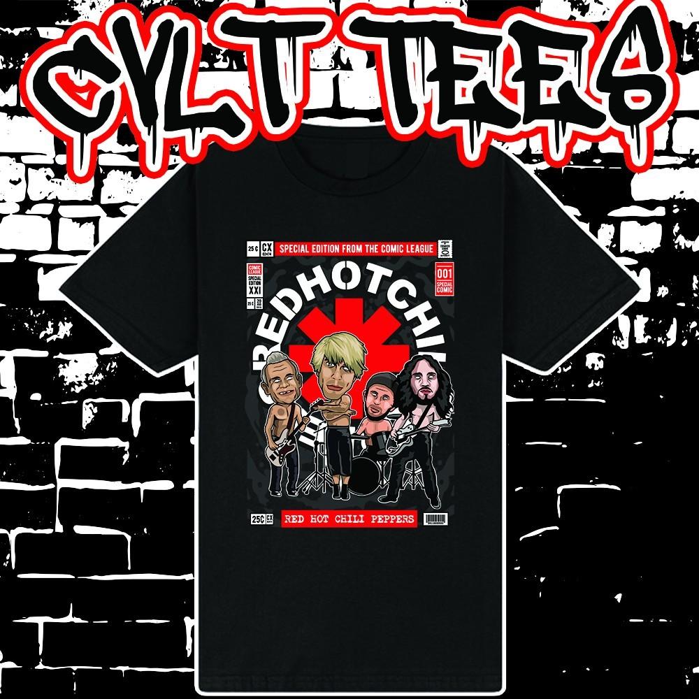 Red Hot Chilli Peppers Comic Book Cover style Tee ~ 100% Cotton Unisex T-Shirt XXXL