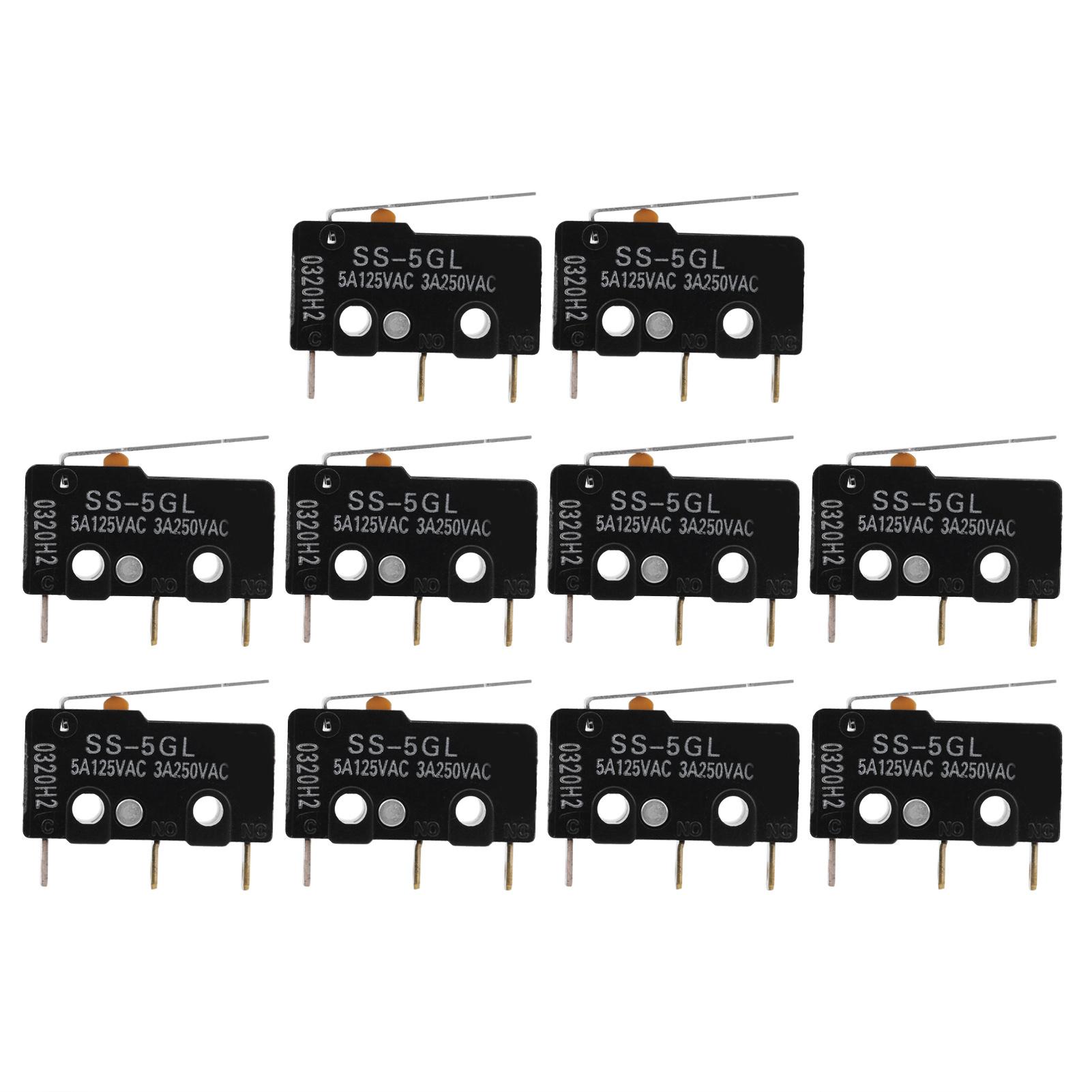 

10Pcs Limit Switch 3D Printer Accessories for ENDSTOP RAMPS 1.4 SS‑5GL Mini Switches
