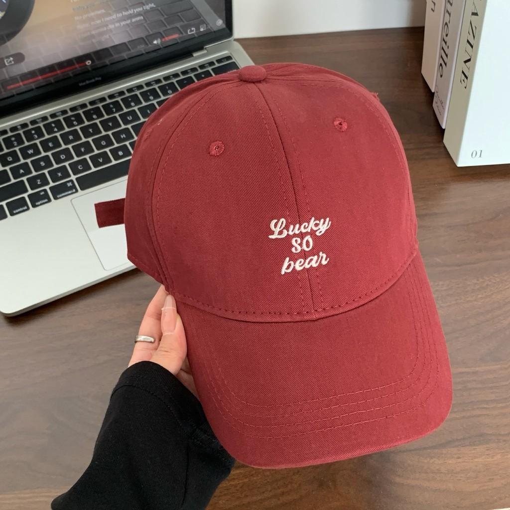 Casual Baseball Hat With Solid Color And Letter Embroidery Design For Daily