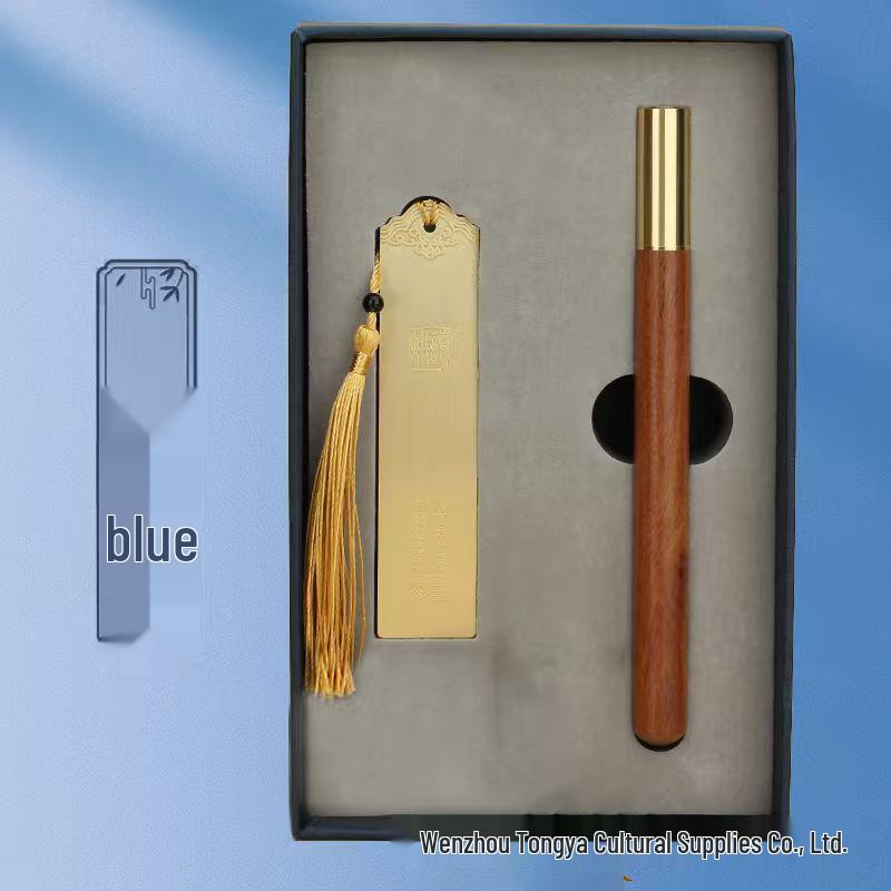 Brass USB Flash Drive Bookmark Gift Set: Customized Logo Business Souvenirs & Corporate Gifts