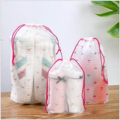 Organizador Portátil para Zapatos Bolsa de Almacenamiento para Viaje Bolsa de Almacenamiento Transparente Impermeable de Plástico Bolsas Ecológicas con Cordón Bolsas de Cosméticos
