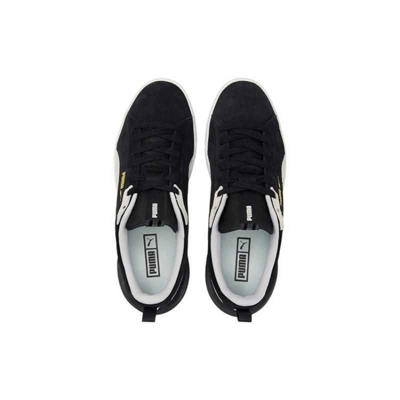 PUMA Suede Bloc Unisex Low Top Skate Shoes Casual Wear-resistant Balanced Lightweight Black White 381183-02