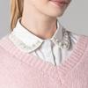 Jeweled Half Shirt False Collar Beaded Rhinestones Spread Lapel Pearls Art Collar Sweet Shawl False Decorative Shawl