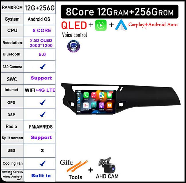 9 Inch For Citroen C3 DS3 2010 -2016 Car Radio Carplay Android Auto Screen Stereo 4G Wf BT DSP RDSNavigation GPS DSP