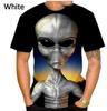 Summer 3D Printing Alien Pattern T-shirt Fashion Round Neck Short Sleeve Universe Neutral Casual T-shirt Source