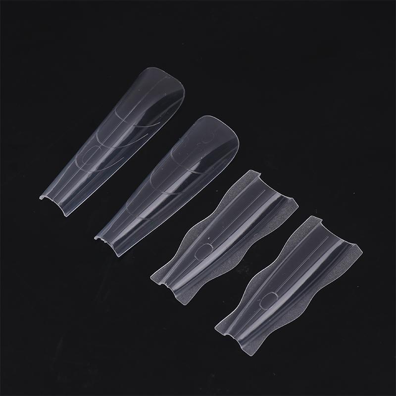 60 Adet Sandviç Tırnak Kalıpları Hızlı Tırnak Uzatma İçin Tırnak Kalıbı Başlangıç Seviyesi Profesyoneller Kadınlar İçin Plastik Tırnak Kalıbı Aletleri