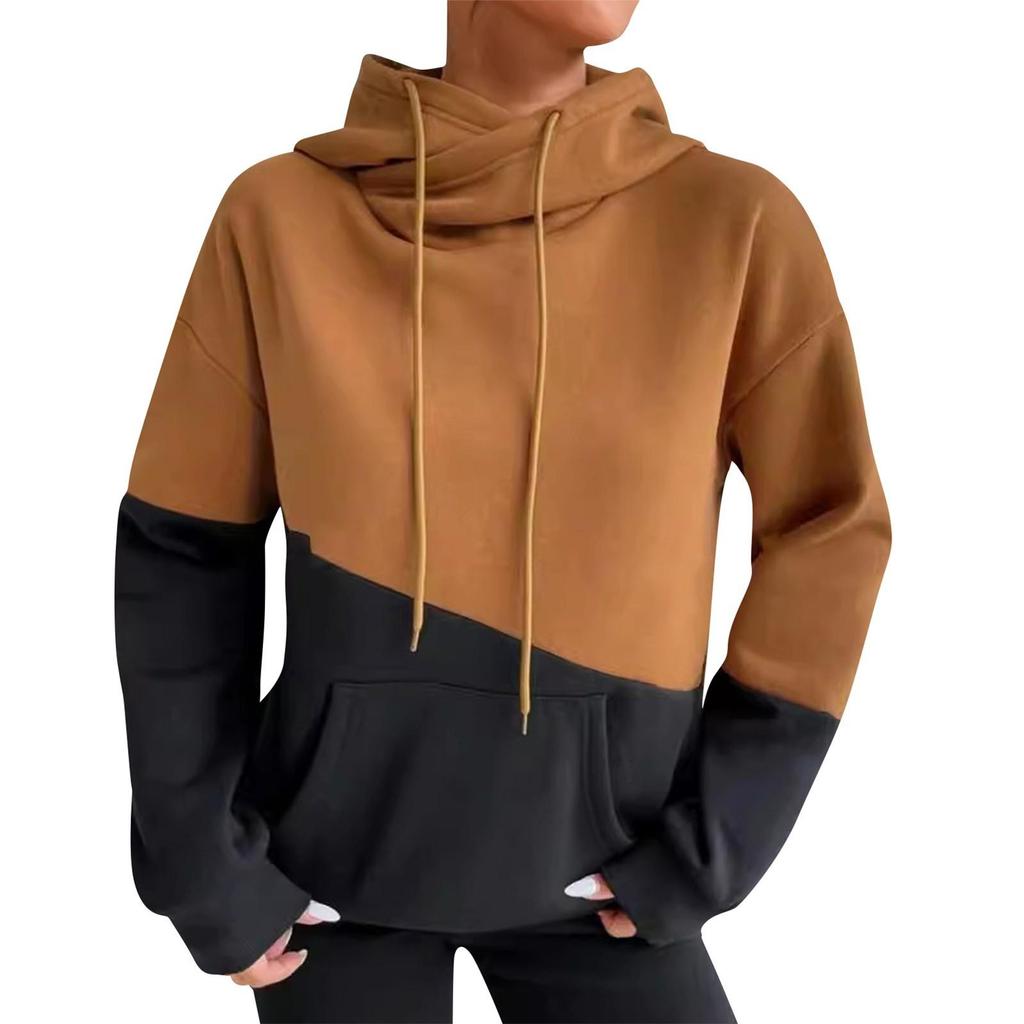 Lässiges modisches Sweatshirt für Damen, einfarbig, mit Kapuze