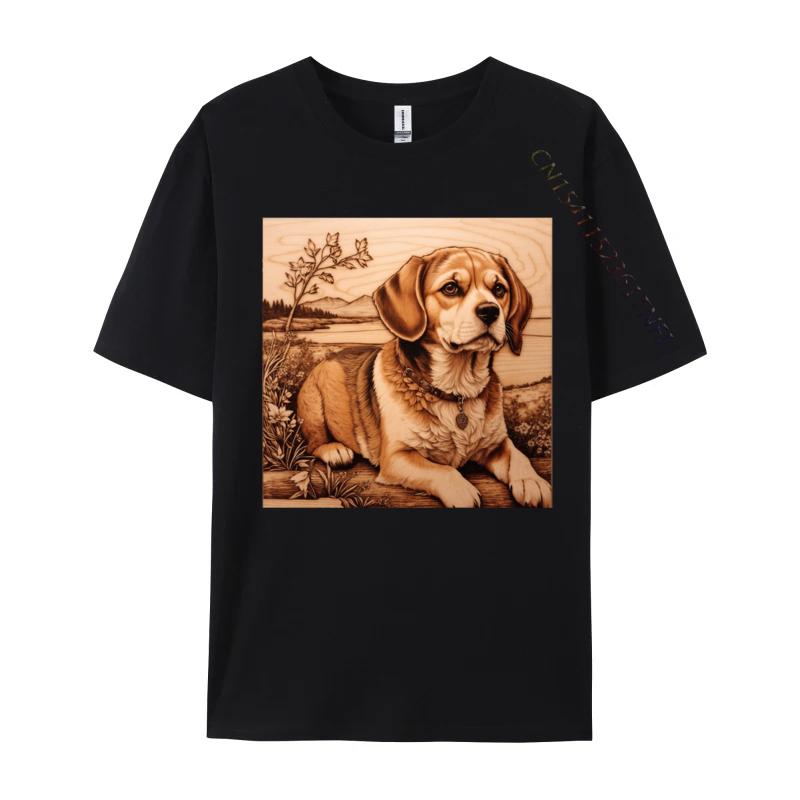 Beagle The Charm of Wood Tshirt A Funny Animal Lover Gift TShirt Unisexs Fitted Printed Tops T Shirt High Street