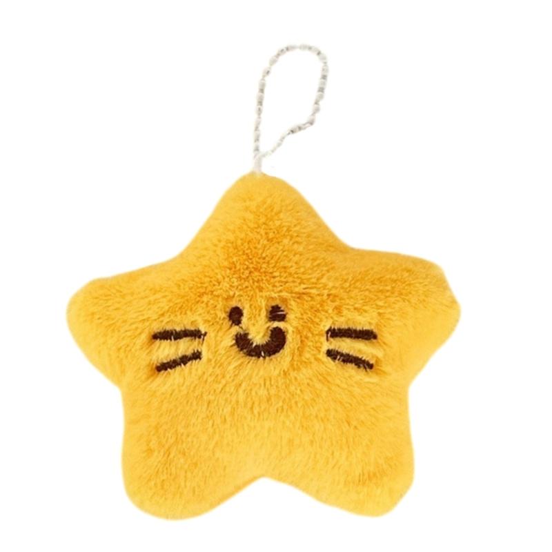 Soft Star Keychain Plush Toy Charm For Bags Backpacks Car Decoration