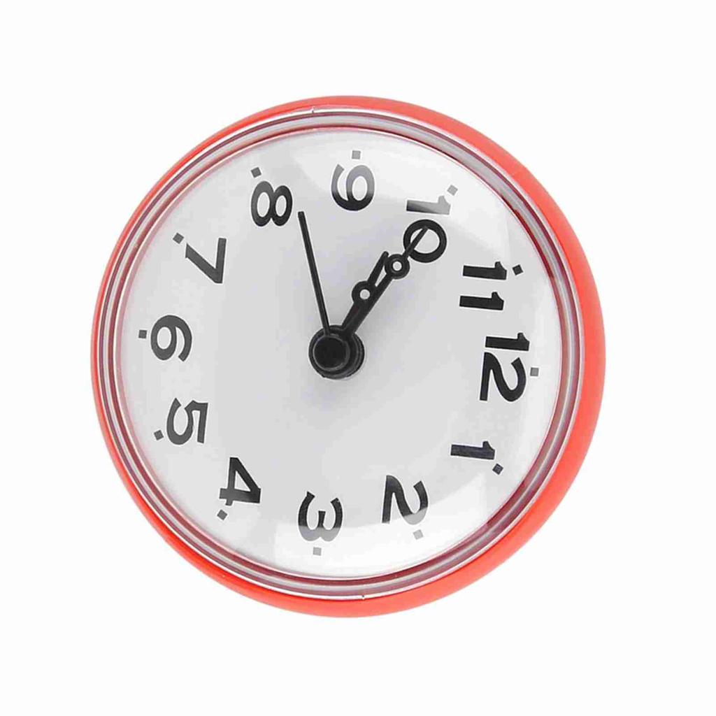 Waterproof Suction Wall Window Mirror Bath Shower Clock Bathroom Accessories