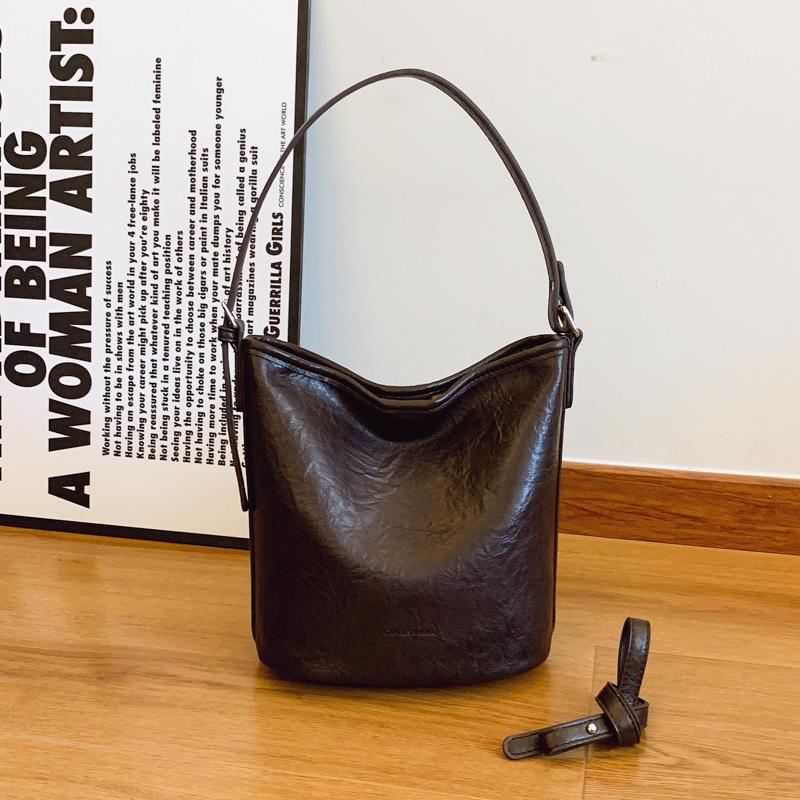 Premium bag women's summer new simple and versatile messenger bag casual shoulder bucket bag