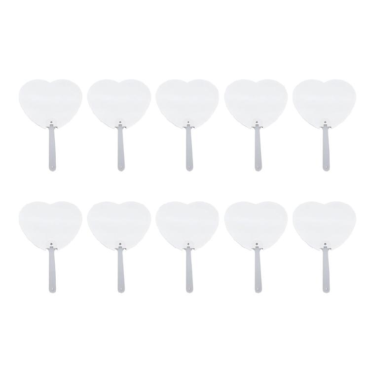 10Pcs Double-Sided Blank Sublimations Fan for Church Functions and Personalizeds Party Accessories