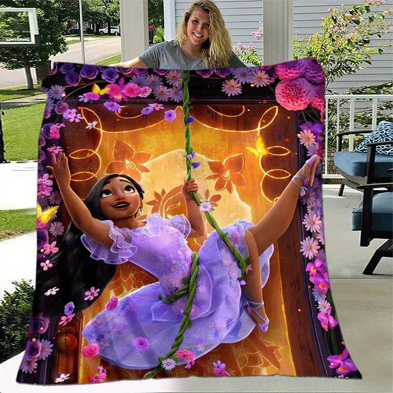 1pc Encanto Printing Blanket - Soft, All-Season Throw for Living Room, Bedroom,Personalized Gift with Adorable Cartoon Design
