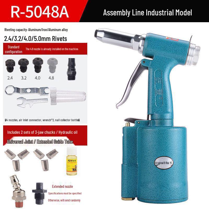 Ruiyi Industrial Pneumatic Rivet Gun - Stainless Steel Self-Piercing Riveting Machine