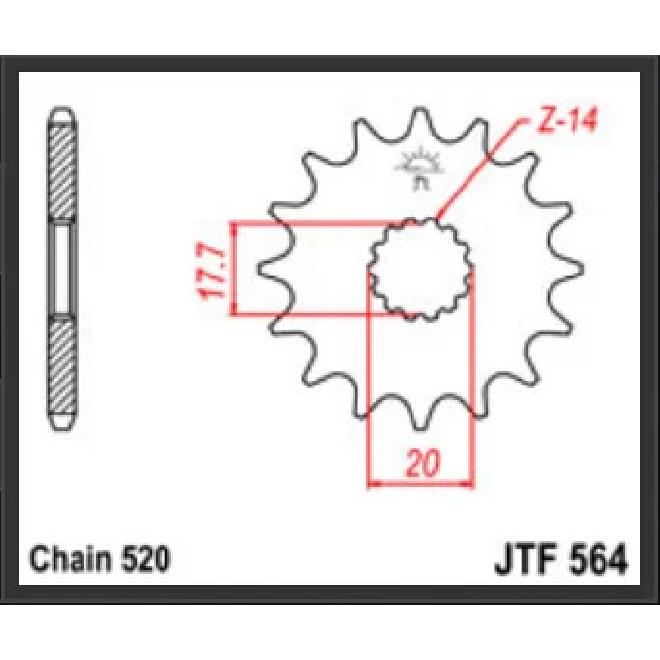 Motorcycle Front Sprocket 520 12T 13T 14T 15T For Yamaha YZ125 WR200 XVS125 Drag Star DT200 WR125 Gas Gas 125 EC Racing