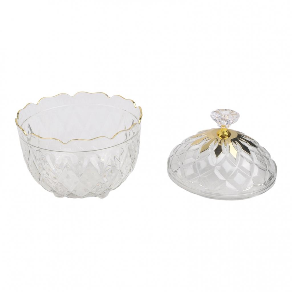 5.1x5.1x5.6in Snack Storage Box with Lid for Desk Decor Jewelry Makeup Pads