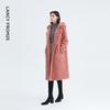 Langzi Women's Mid-Length Hooded Teddy Wool Coat