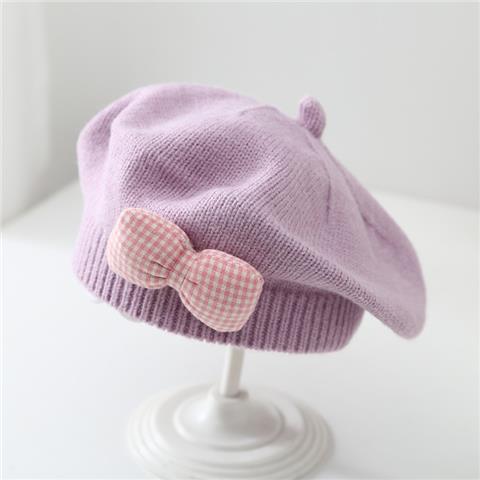 Children's Beret Baby Girl Outdoor Hat Spring Autumn Korean Style Fashionable Breathable Warmth Windproof Knitted Wool Painter's