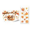 Pumpkin Window Art 2Pcs Fall Maple Leaves Animals Static Stickers, Autumn Squirrel/Hedgehog/Rabbit/Raccoon Glass Waterproof Decals PVC Clings for Home