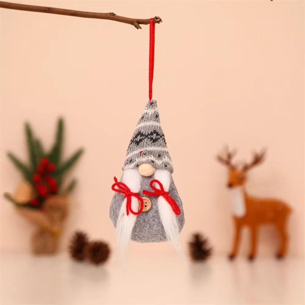Plush Christmas Gnome Pendant Faceless Tomte Ornaments Unique Christmas Tree Hanging Doll New Year
