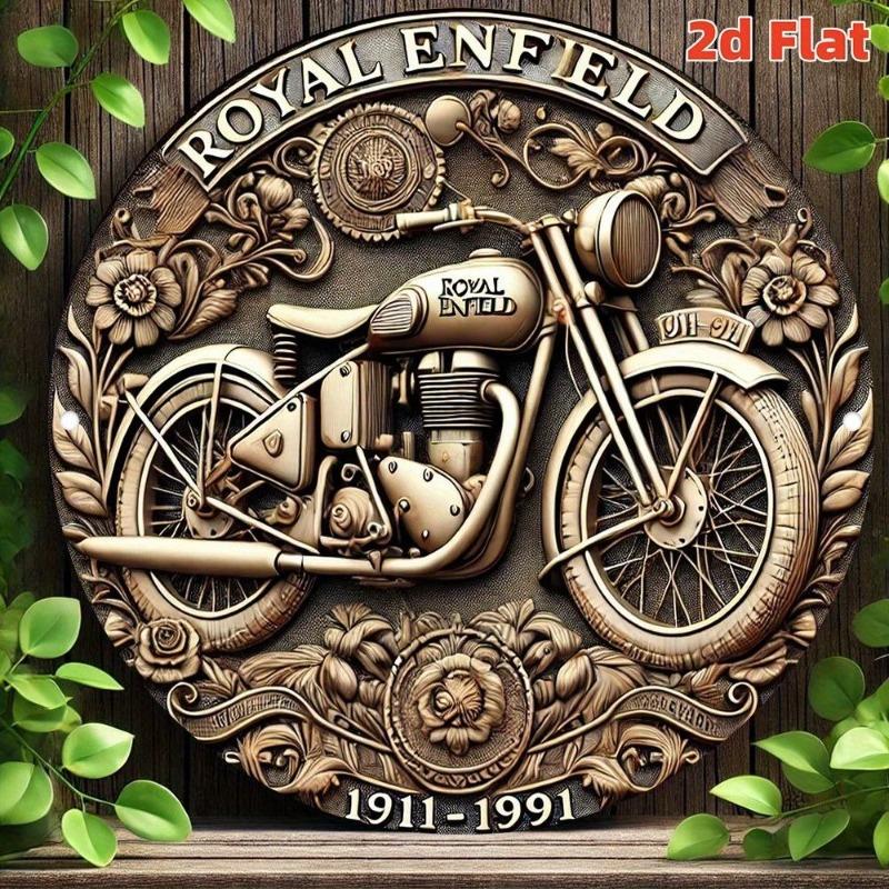 2D Plochá Závěsná Kovová Dekorace, Ručně Malovaná Nástěnná Cedule