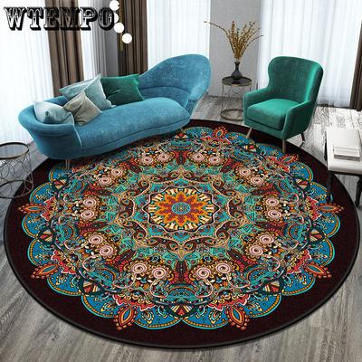 Mandala Round Carpet Anti-slip Bathroom Mats Room Mat Round Rug Bedroom Rugs Living Room Rug Ethnic Style Home Decor