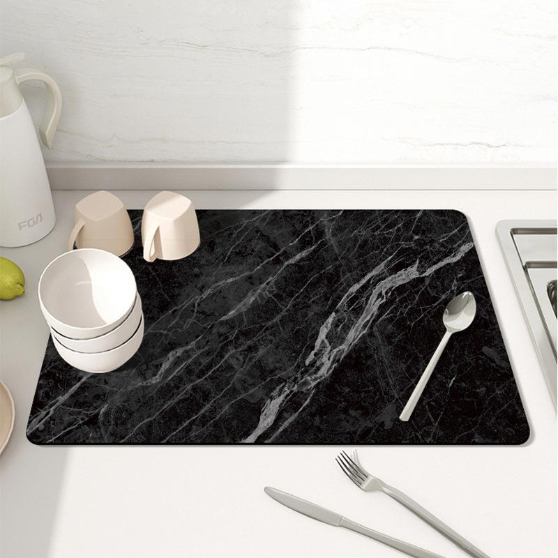 Kitchen Drain Mat Countertop Diatom Mud Absorbent Mat Tabletop Tableware Dry Mat Cup Mat Wash Free Tea Table Bar Mat