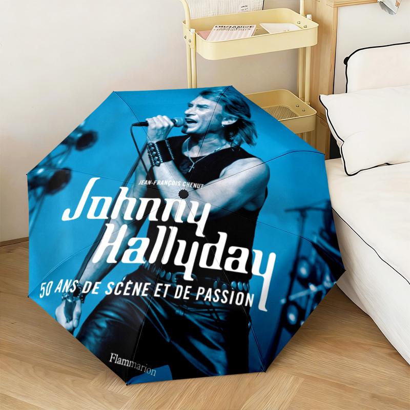French legendary rock singer and actor Johnny Hallyday umbrella is suitable for all seasons, including home travel and outdoor activities Y1