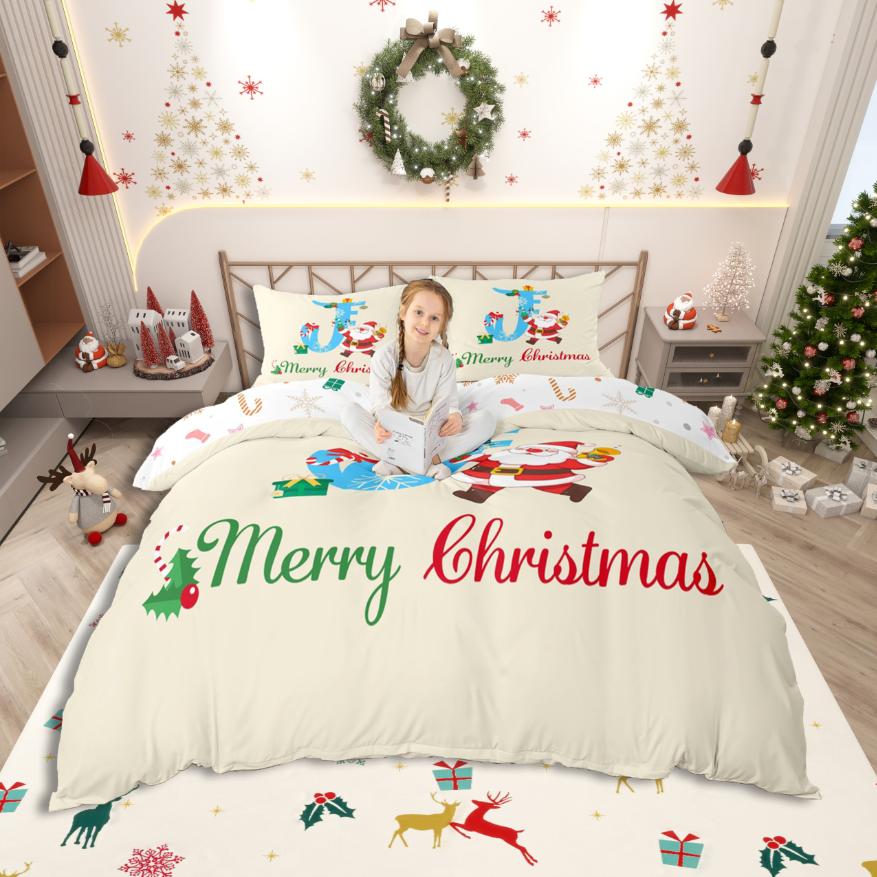 Comforter Homewish Colorful Letter Monogrammed Theme Bedding Setmerry Christmas Bed Set For Girls Boys