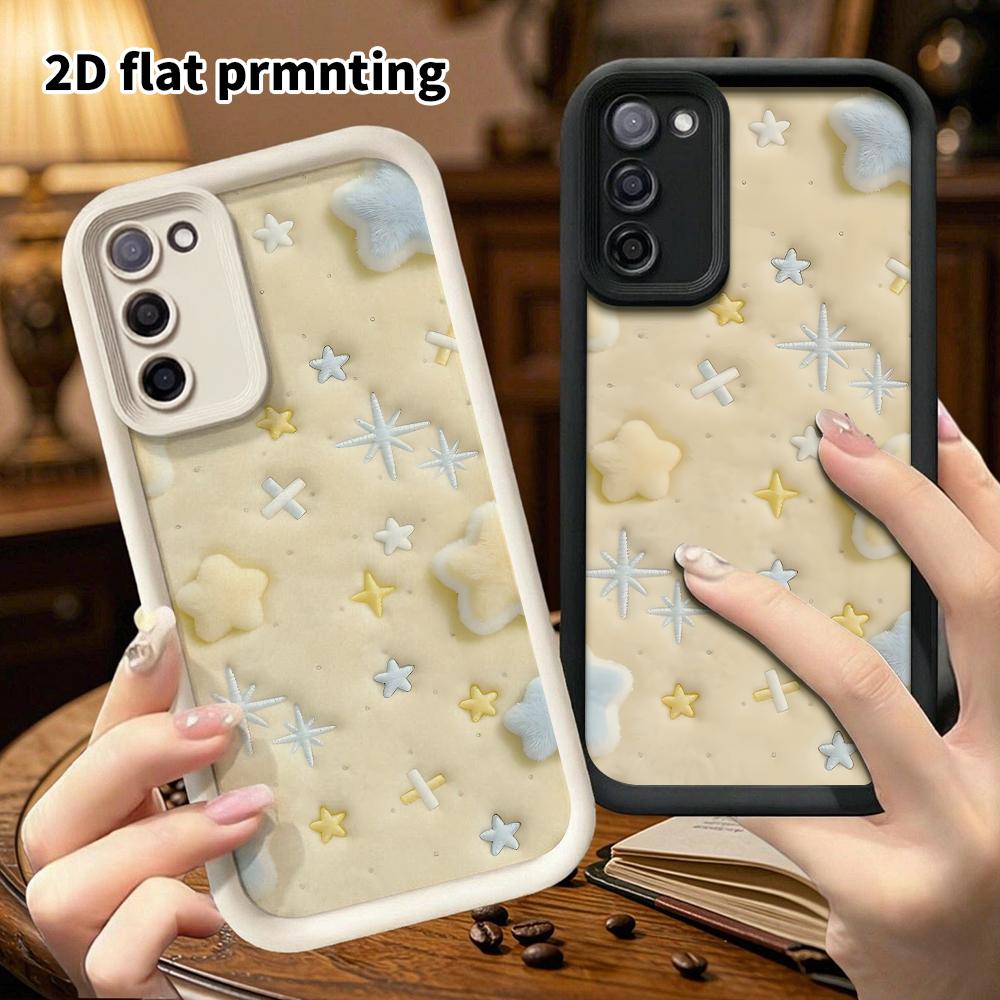 Phone Case: 2D flat, suitable for Samsung Galaxy A34 A35 M05 M06 S20 S22 S21 FE Plus 5G protective case, star pattern, perfect Christmas and Halloween