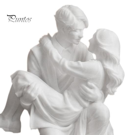 Princess And Man Sculpture 3D Printed Couple Sculpture, Kneeling Carry Figurine, Romantic Art Resin Desk Decor, Birthday Gift for Men Unique