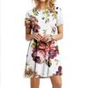 Abiti Da Donna Nuovi Estivi Manica Corta Piante Fiori Abito Largo Casual Stampato Floreale Abito A Linea Abbigliamento Oversize
