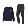Li Ning Fashionable Comfortable Long Sleeve Sweatshirt And Versatile Long Pants Casual Sports Suit Men Suit AWDVG81-4+AKLUA75-5