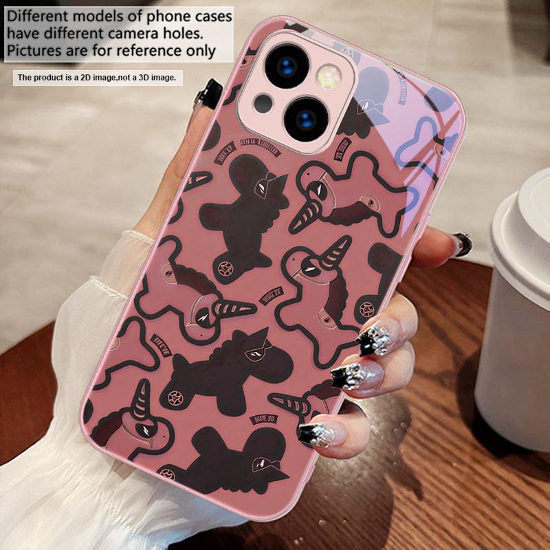 Unicorn cartoon wallpaper For iPhone 17 Air 16 E 15 14 13 Plus 12 mini 11 17 Pro Max XR Xs Max 16E 7 8 Tempered Glass Phone Case