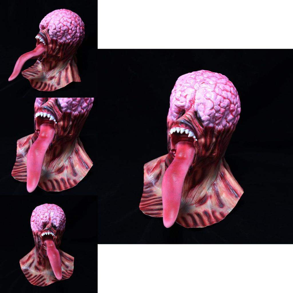 Horror Latex Mask With Long Tongue For Adult Halloween Costumes And Themed Parties