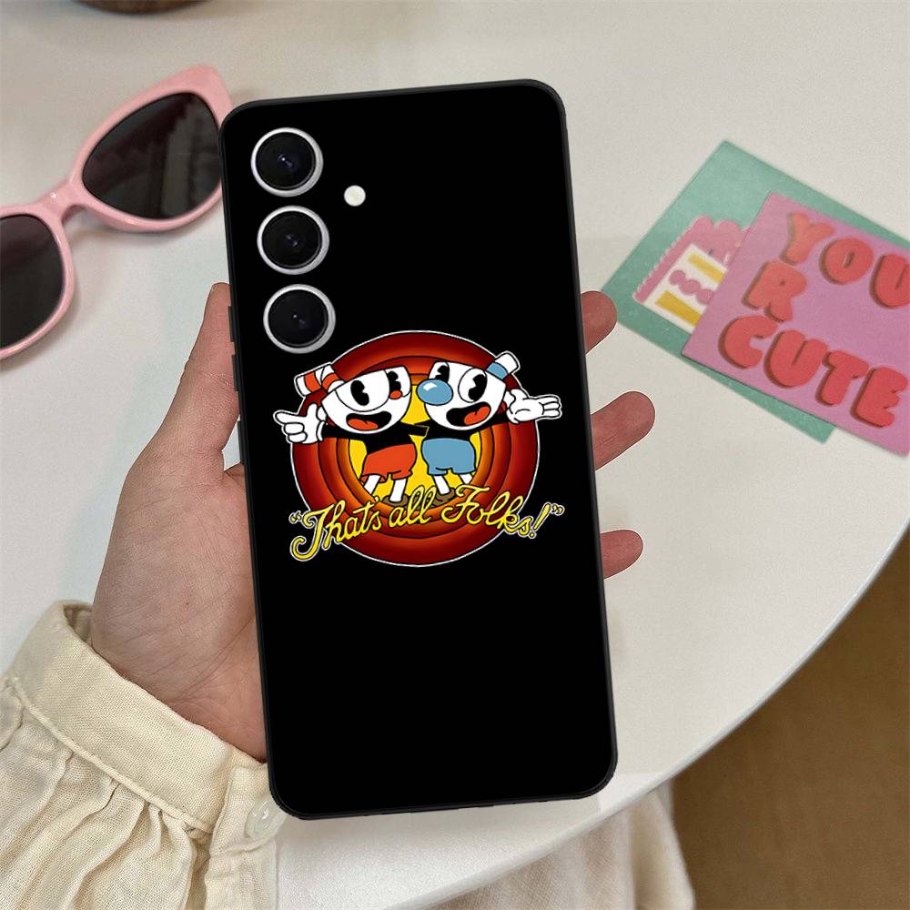 C-Cuphead Klasická hra Pouzdro na telefon Pro Samsung S 24 Fe 25 Ultra Plus 20 Lite 21 30 22 23 24 22 Ultra 5G Fundas
