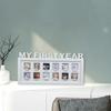 Photo Frame for 0-12 Month Baby"My First Year" Pictures Footprint Handprint Kids