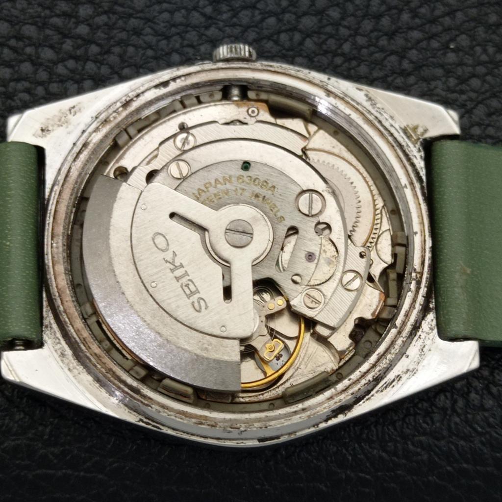 Seiko 5 AUTOMATIC JAPAN MENS 6309A VINTAGE GREEN COLOR DIAL WATCH A701241-5 R206a-a701241