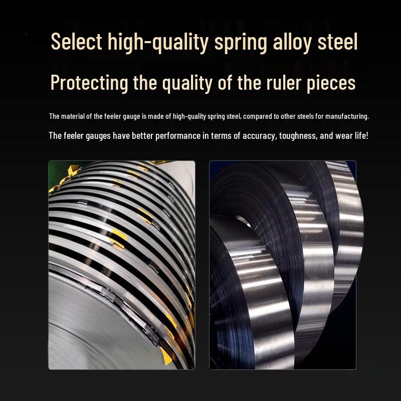 High-Precision 300-Piece Feeler Gauge Set in Spring Steel
