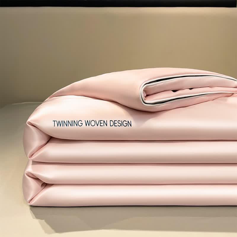 OLOEY Summer Cool-Feel Ice Silk Quilt 4-Piece Set
