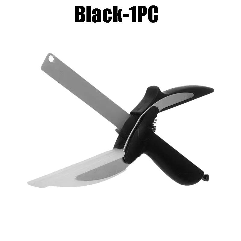 Premium Chop Scissors Cutting Board Scissors Vegetable Easy Cutter Multifunction Separable Kitchen Scissors with Knife Sharpener